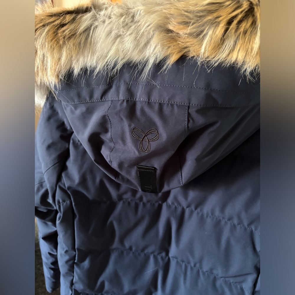 NWT ARITZIA Tna The Powder Parka long waterproof down parka jacket Coat navy S - Picture 6 of 10